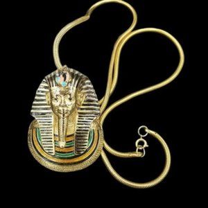 Vintage Eisenberg King Tut Enamel Necklace
